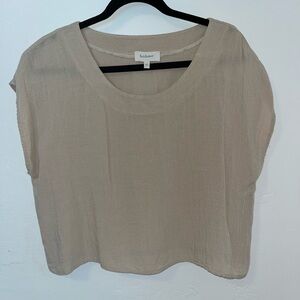 Short Sleeve Cream Linen Shirt